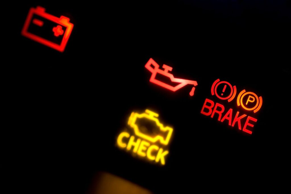 Engine check light on car dashboard | Driven Auto Care in Fremont CA